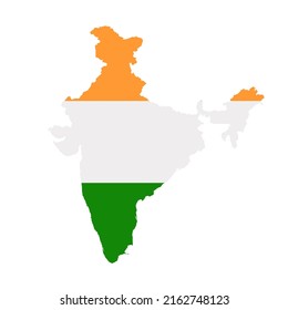 India flag isolated on white vector illustration
