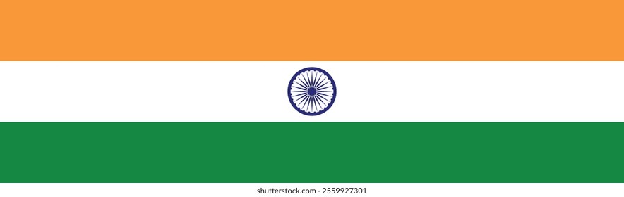 India flag long banner digital vector illustration