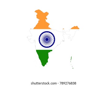 India Flag Map