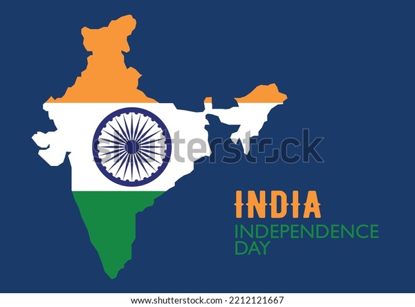 India Flag India Map Independence Day Stock Vector (Royalty Free ...