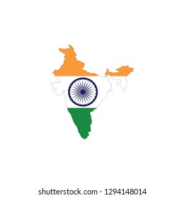 India Flag Map Vector Stock Vector (Royalty Free) 1294148014 | Shutterstock