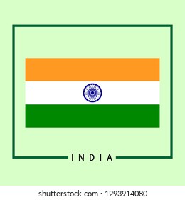 India Flag,  India National Flag Rectangle design Vector iluustration eps 10