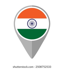 Indische Flagge auf Standort-Pin