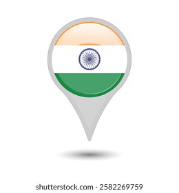 india flag pin vector design