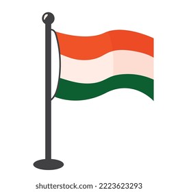 india flag in pole icon