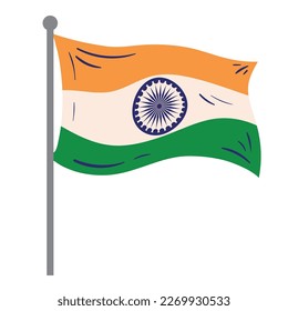 india flag in pole icon