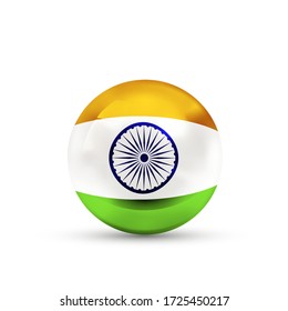 India flag projected as a glossy sphere isolated on a white background.jpg