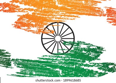 India flag republic day of India constitution of India vector flag illustration.