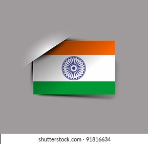 India flag rol-up design with Event Original, vector illustration