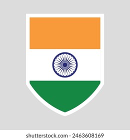 India Flag in Shield Shape Frame