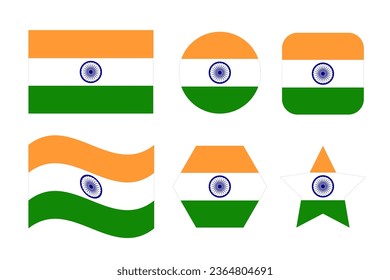 India flag simple illustration for independence day or election