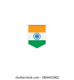 India flag. Simple vector. National flag of India 