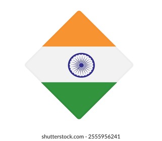 India flag square shaped. vector
