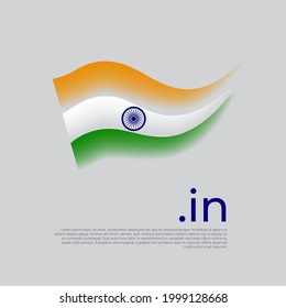 India flag. Stripes colors of the indian flag on a white background. Vector stylized design national poster with in domain, place for text. Tricolor. State patriotic banner of india, cover