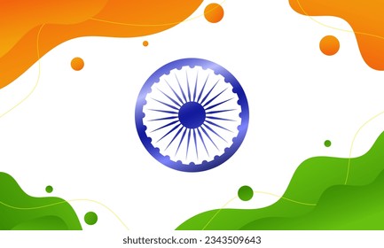 India flag tricolor abstract liquid background