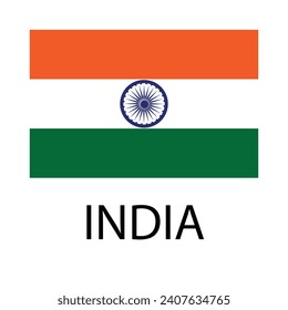 India flag vector art, banner, poster, with white background isolated, fully editable eps file, 5000 * 5000.