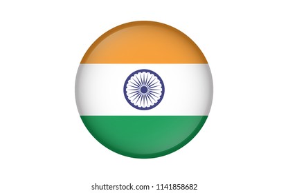 India flag vector icon.
