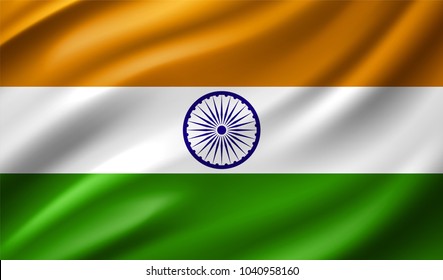 India Flag in Vector Illustration