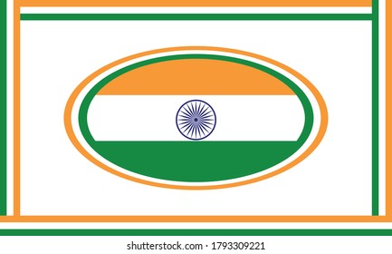 india flag vector illustration art