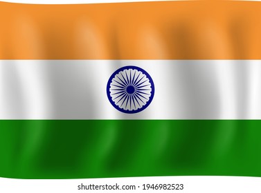India Flag Vector Illustration. Banner. Flag Logo. Flag Vector. Flags Of The World. Flag Of Independence Day. Abstract Vector Illustration Eps.10