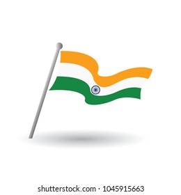 India flag vector illustration colors and proportion national isolated emblem concept eps