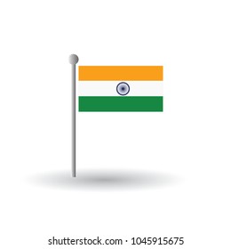 India flag vector illustration colors and proportion national isolated emblem concept eps