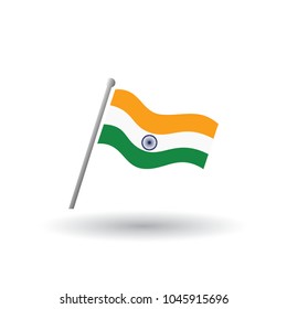 India flag vector illustration colors and proportion national isolated emblem concept eps