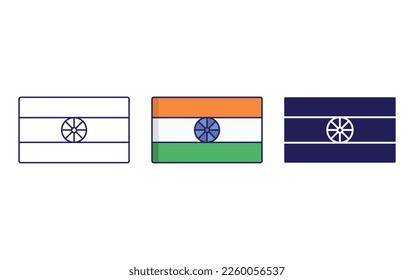 India Flag vector illustration icon