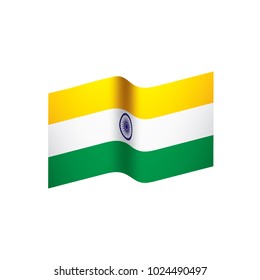 India flag, vector illustration on a white background