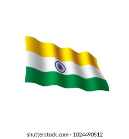 India flag, vector illustration on a white background