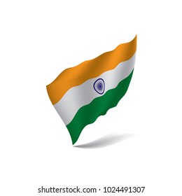 India flag, vector illustration on a white background