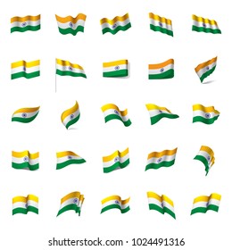 India flag, vector illustration on a white background
