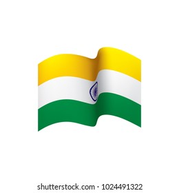 India flag, vector illustration on a white background