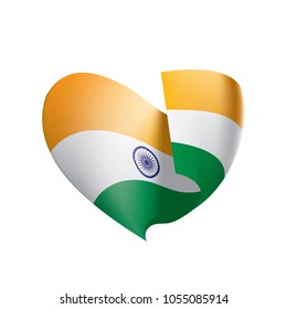 India flag, vector illustration on a white background