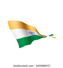 India flag, vector illustration on a white background