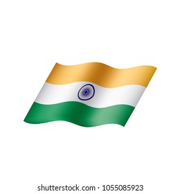India flag, vector illustration on a white background