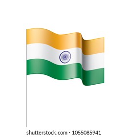 India flag, vector illustration on a white background