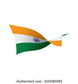 India flag, vector illustration on a white background