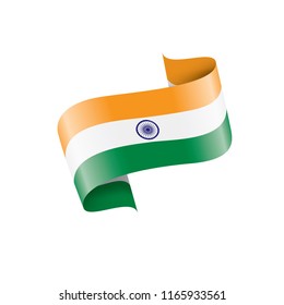 India flag, vector illustration on a white background