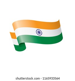 India flag, vector illustration on a white background