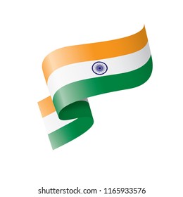 India flag, vector illustration on a white background
