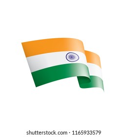 India flag, vector illustration on a white background