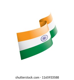 India flag, vector illustration on a white background