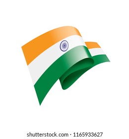 India flag, vector illustration on a white background