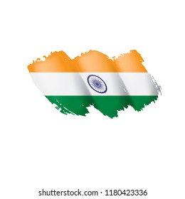 India flag, vector illustration on a white background