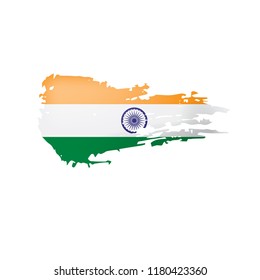 India flag, vector illustration on a white background