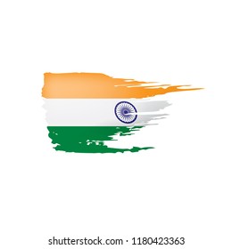 India flag, vector illustration on a white background