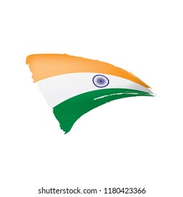 India flag, vector illustration on a white background