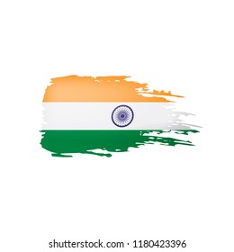 India flag, vector illustration on a white background