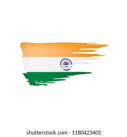 India flag, vector illustration on a white background